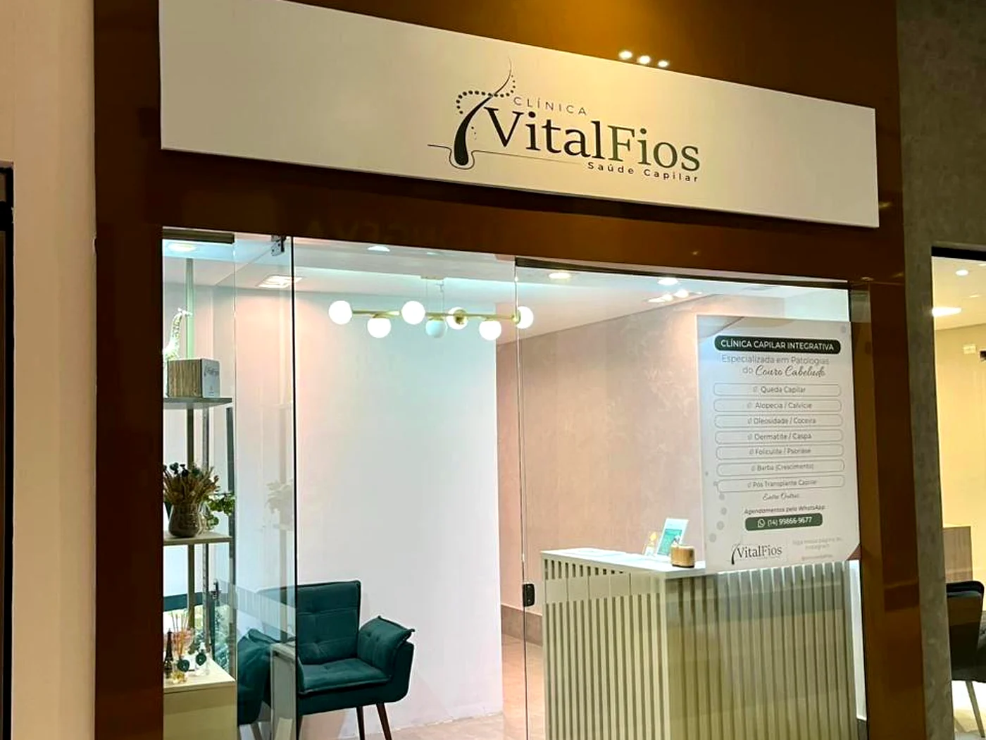 Fachada da clínica Vital Fios em Botucatu